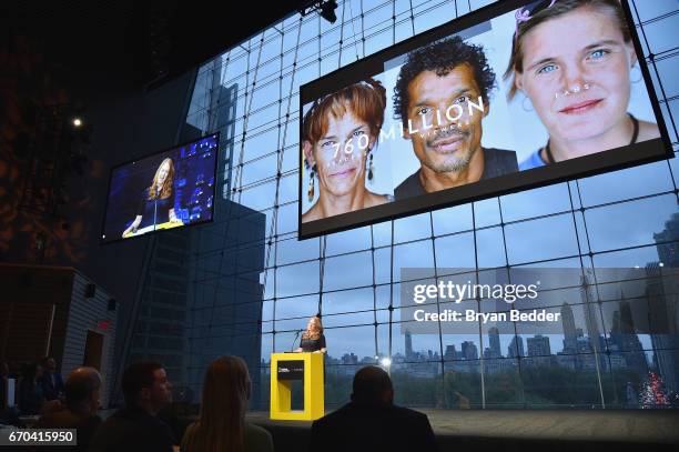 Chief Marketing Officer at National Geographic Partners Jill Cress speaks at National Geographic's Further Front Event at Jazz at Lincoln Center on...