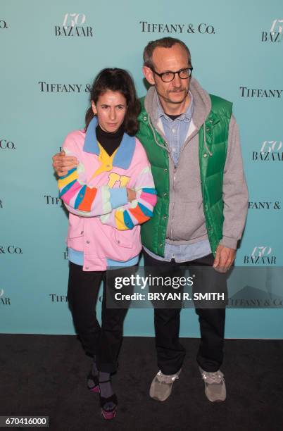 Alex Bolotow and photographer Terry Richardson arrive for the Harper's Bazaar and Tiffany & Co., celebration of 150 years of women, fashion and New...