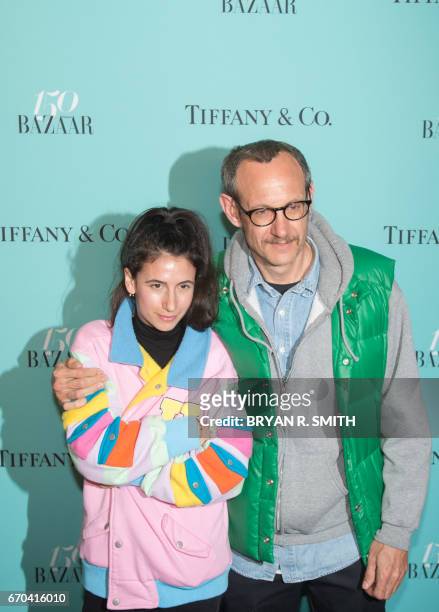 Alex Bolotow and photographer Terry Richardson arrive for the Harper's Bazaar and Tiffany & Co., celebration of 150 years of women, fashion and New...