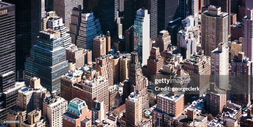 Towers of Manhattan - isometric high angle view