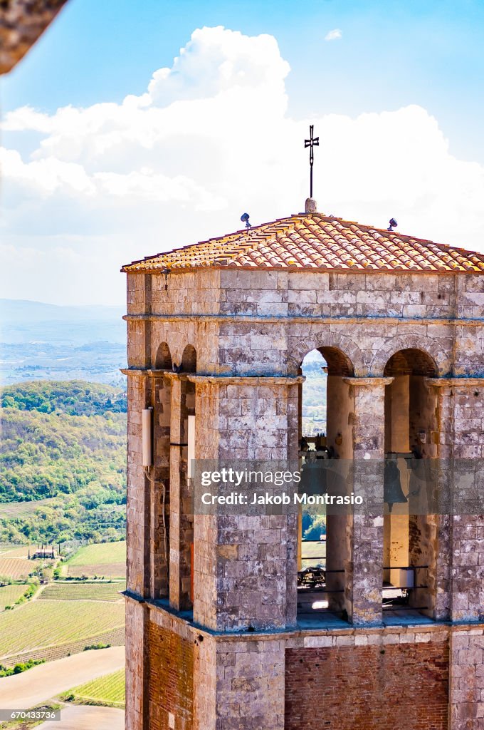 Church tower in Pienza