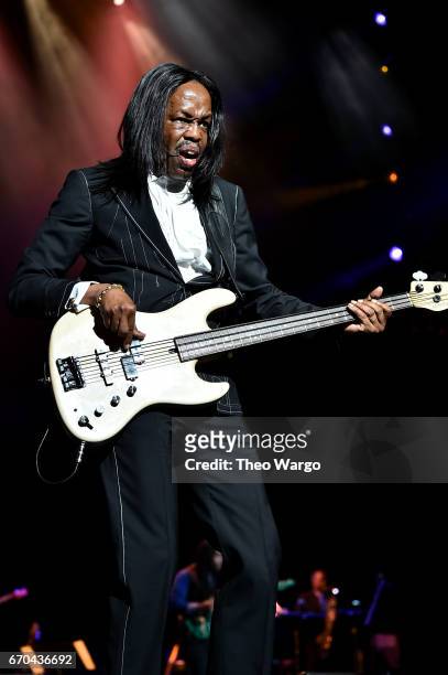Vernice White of Earth, Wind and Fire performs onstage during the "Clive Davis: The Soundtrack of Our Lives" Premiere Concert during the 2017 Tribeca...