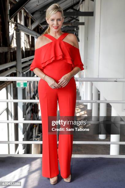 Sophie Falkiner arrives ahead of the Carla Zampatti Spring Summer 2017 Show at Sydney Theatre Company on April 20, 2017 in Sydney, Australia.