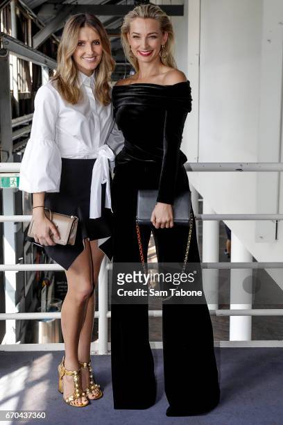 Kate Waterhouse and Anna Heinrich arrive ahead of the Carla Zampatti Spring Summer 2017 Show at Sydney Theatre Company on April 20, 2017 in Sydney,...
