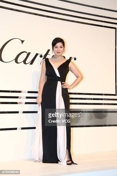 Actress Cherie Chung attends the commercial event of jewelry brand Cartier on April 19, 2017 in Taipei, Taiwan of China.