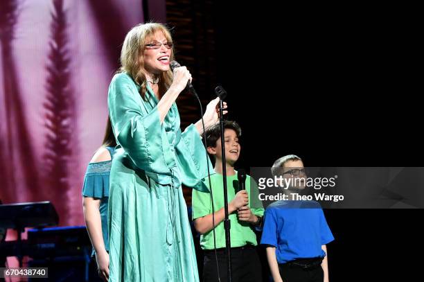 Carly Simon performs onstage during the "Clive Davis: The Soundtrack of Our Lives" Premiere Concert during the 2017 Tribeca Film Festival at Radio...