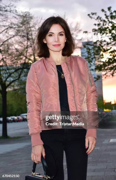 Nadine Warmuth attends the Berlin Filmfestival Opening 'Achtung Berlin' With The Movie Beat Beat Heart on April 19, 2017 in Berlin, Germany.