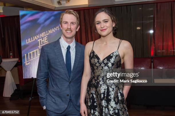 Actors Michael Benz and Francesca Carpanini attend "The Little Foxes" Opening Night After Party at Copacabana on April 19, 2017 in New York City.