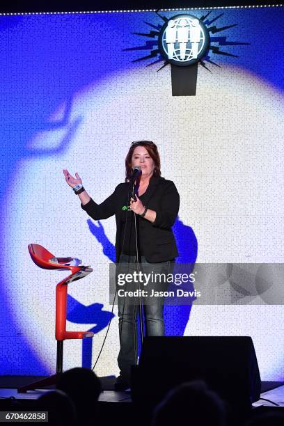 Comedienne Kathleen Madigan performs at Third Man Records on April 19, 2017 in Nashville, Tennessee.