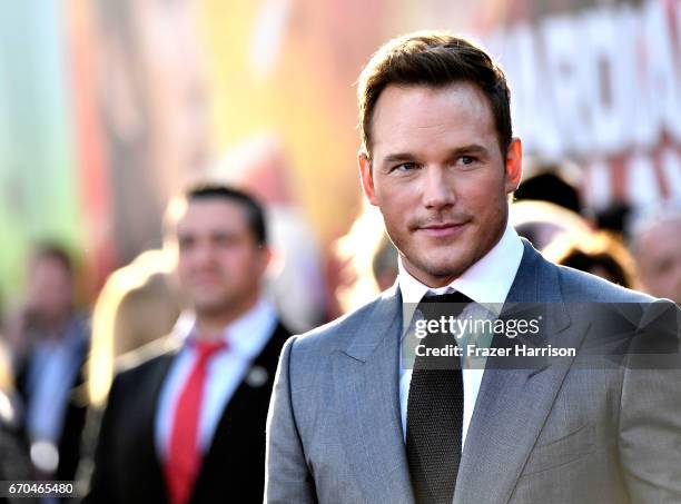 Actor Chris Pratt arrives at the premiere of Disney and Marvel's "Guardians Of The Galaxy Vol. 2" at Dolby Theatre on April 19, 2017 in Hollywood,...