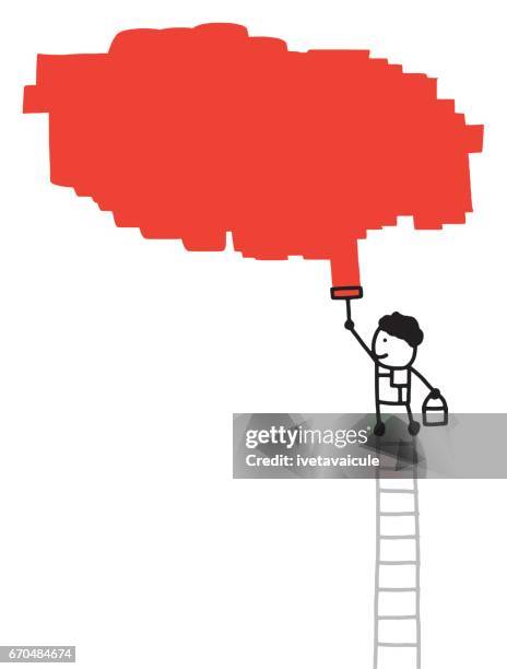 painter - professional painter wall stock illustrations