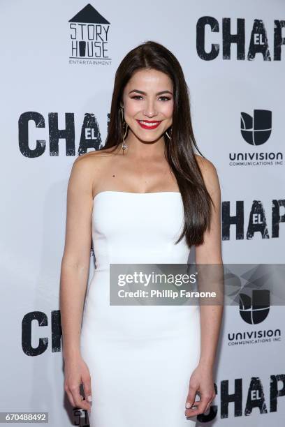 Juliette Pardau attends the premiere of Univison's "El Chapo" at Landmark Theatre on April 19, 2017 in Los Angeles, California.