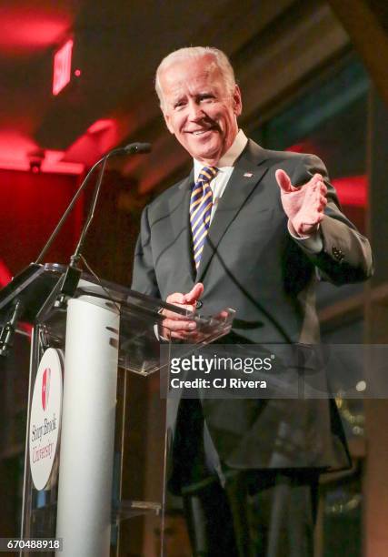 Former Vice President Joe Biden attends the 2017 Stars of Stony Brook Gala at Pier Sixty at Chelsea Piers on April 19, 2017 in New York City.