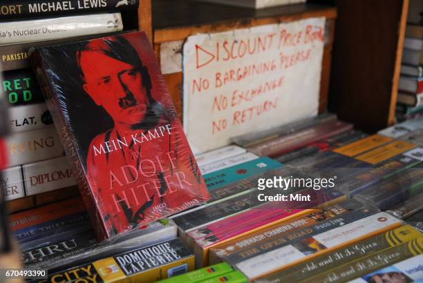 Picture of the book Mein Kampf. It is an autobiography on Adolf Hitler. The book has become increasingly popular across the country.