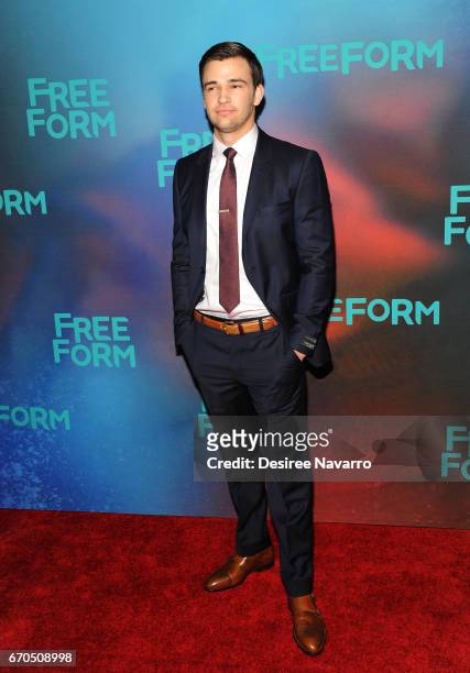 Actor Burkely Duffield attends Freeform 2017 Upfront at Hudson Mercantile on April 19, 2017 in New York City.