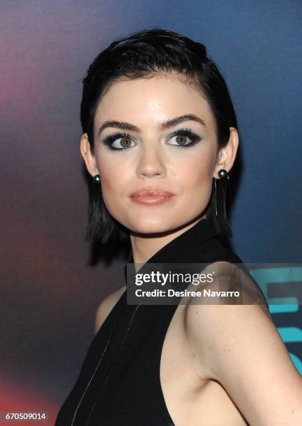 Actress Lucy Hale attends Freeform 2017 Upfront at Hudson Mercantile on April 19, 2017 in New York City.