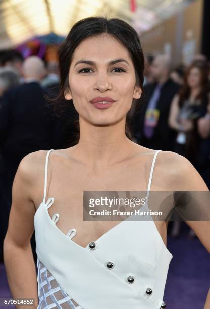 Actress Elodie Yung arrives at the premiere of Disney and Marvel's "Guardians Of The Galaxy Vol. 2" at Dolby Theatre on April 19, 2017 in Hollywood,...