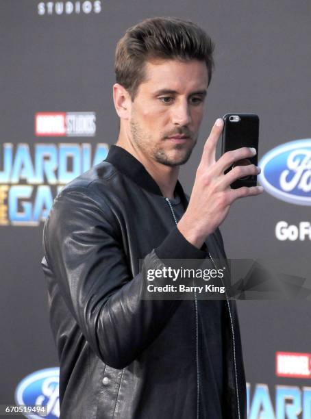 Reality Television personality Jordan Rodgers attends world premiere of Disney and Marvel's' 'Guardians Of The Galaxy 2' at Dolby Theatre on April...