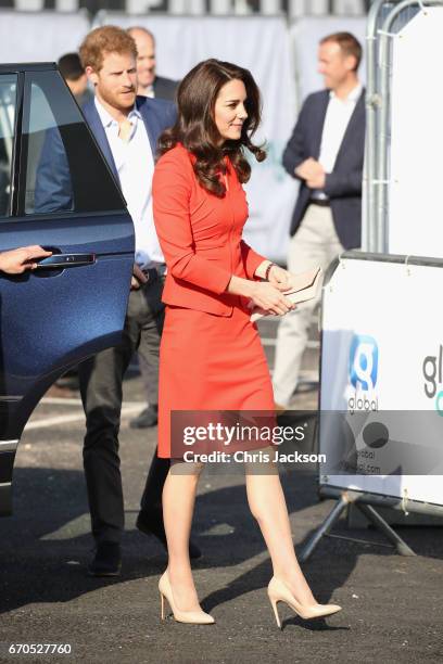 Prince Harry and Catherine, Duchess of Cambridge attend the official opening of The Global Academy in support of Heads Together at The Global Academy...