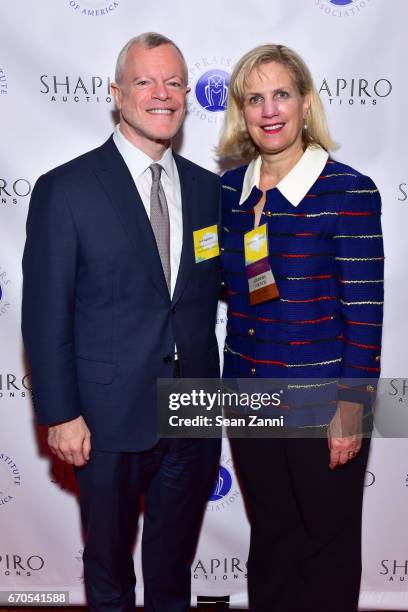 Andy Augenblick and Elizabeth von Habsburg attend the Appraisers Association of America 13th Annual Award Luncheon at New York Athletic Club on April...