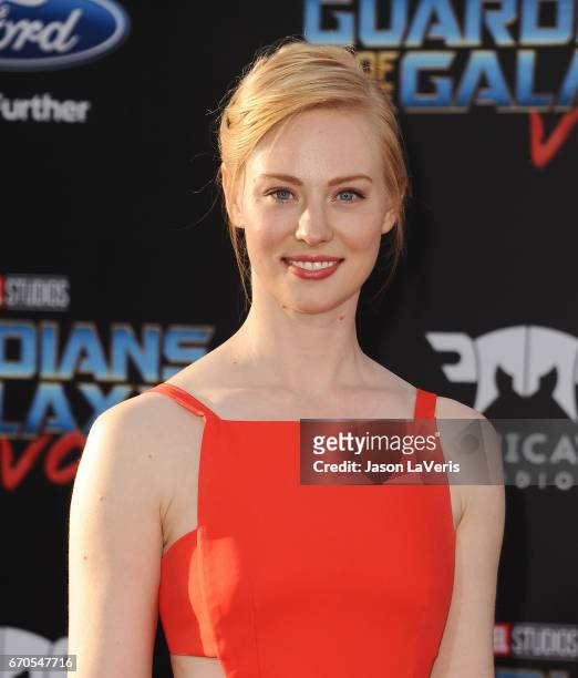 Actress Deborah Ann Woll attends the premiere of "Guardians of the Galaxy Vol. 2" at Dolby Theatre on April 19, 2017 in Hollywood, California.