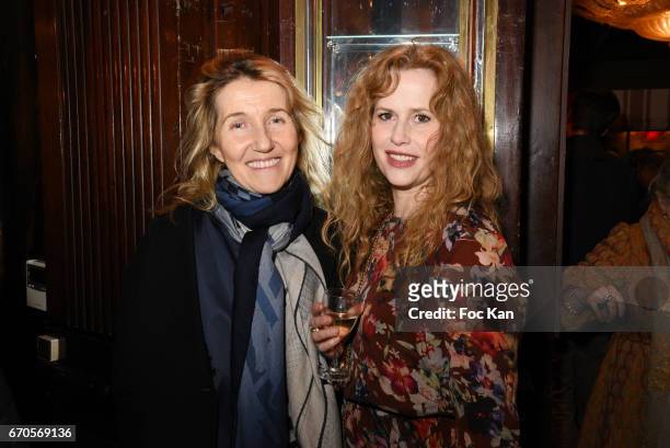 Writer Sylvie Bourgeois Harel and actress Florence Darel attend 'La Closerie Des Lilas' Literary Awards 2016 At La Closerie Des Lilas on April 20,...