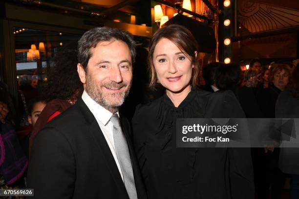 Eric Ghebali and Daniela Lumbroso attend 'La Closerie Des Lilas' Literary Awards 2016 At La Closerie Des Lilas on April 19, 2017 in Paris, France.