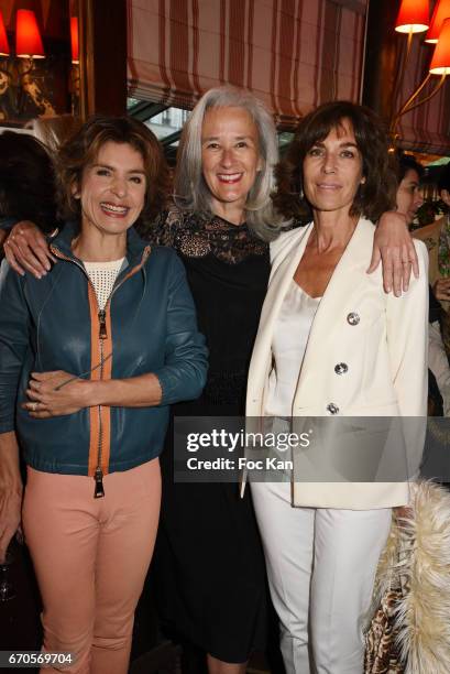 Anne Nivat, Tatiana de Rosnay and Christine Orban attend 'La Closerie Des Lilas' Literary Awards 2016 At La Closerie Des Lilas on April 19, 2017 in...