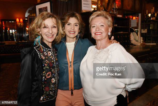 Emmanuelle de Boysson, Anne Nivat and Colette Siljegovic attend 'La Closerie Des Lilas' Literary Awards 2016 At La Closerie Des Lilas on April 19,...