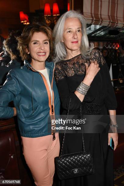 Anne Nivat and Tatiana de Rosnay attend 'La Closerie Des Lilas' Literary Awards 2016 At La Closerie Des Lilas on April 19, 2017 in Paris, France.
