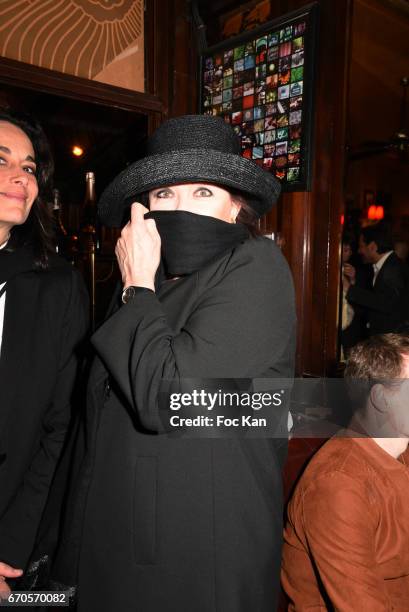 Stephanie Janicot and Catherine Jacob attend 'La Closerie Des Lilas' Literary Awards 2016 At La Closerie Des Lilas on April 19, 2017 in Paris, France.