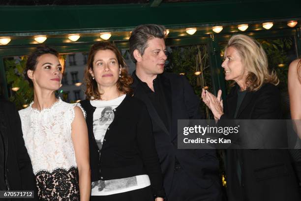 Actresses Berenice Bejo, Emmanuelle Devos, actor/singer Benjamin Biolay and TV presenter Claire Chazal attend 'La Closerie Des Lilas' Literary Awards...