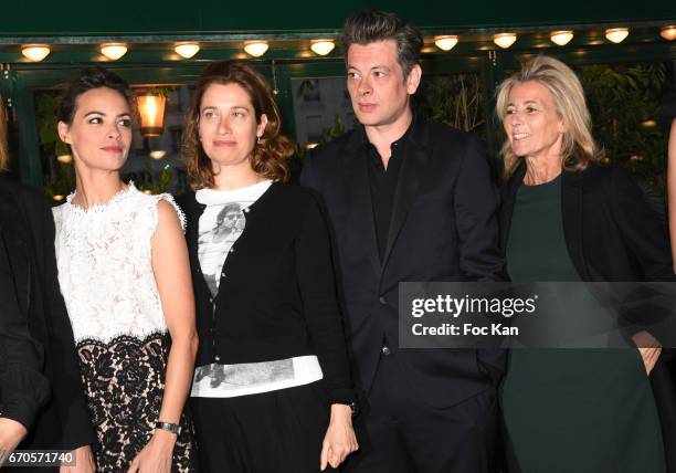 Actresses Berenice Bejo, Emmanuelle Devos, actor/singer Benjamin Biolay and TV presenter Claire Chazal attend 'La Closerie Des Lilas' Literary Awards...