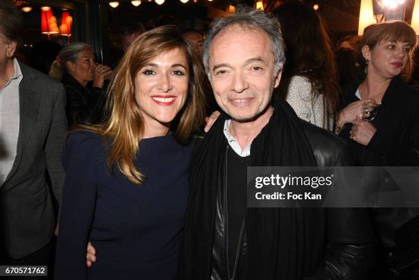 Victoria Bedos and Livre et Vin president Jean Maurice Belayche attend 'La Closerie Des Lilas' Literary Awards 2016 At La Closerie Des Lilas on April...