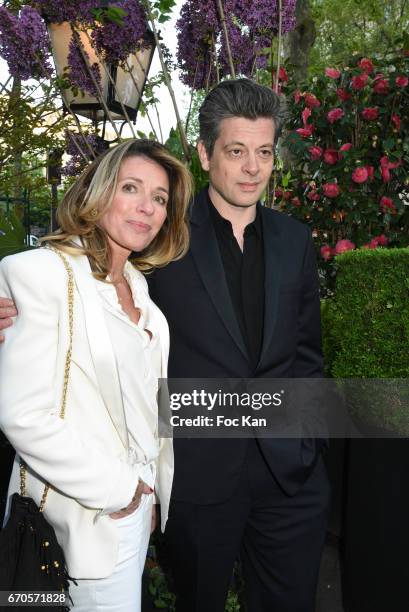 Cafe de Flore et de la Closerie des Lilas Awards cofounder Carole Chretiennot and Benjamin Biolay attend 'La Closerie Des Lilas' Literary Awards 2016...