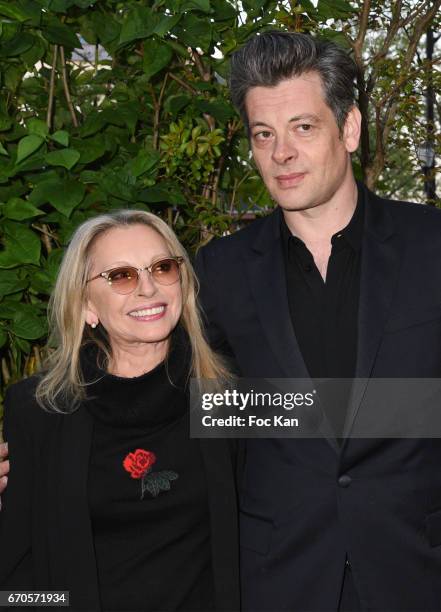 Veronique Sanson and Benjamin Biolay attend 'La Closerie Des Lilas' Literary Awards 2016 At La Closerie Des Lilas on April 19, 2017 in Paris, France.