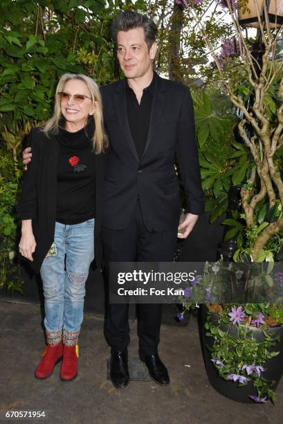 Veronique Sanson and Benjamin Biolay attend 'La Closerie Des Lilas' Literary Awards 2016 At La Closerie Des Lilas on April 19, 2017 in Paris, France.