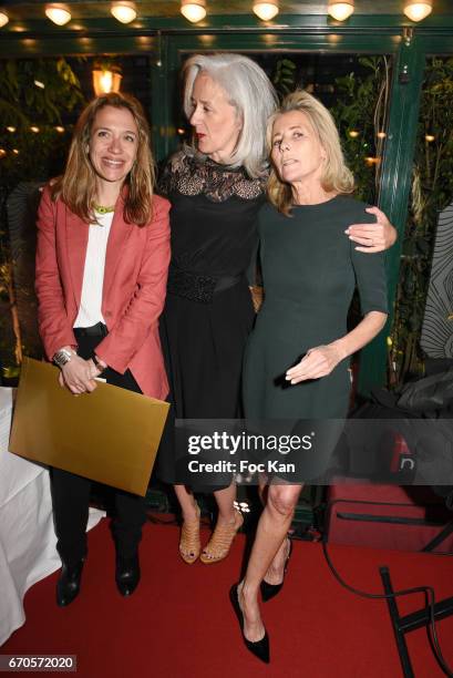 Oriane Jeancourt Galignani, Tatiana de Rosnay and Claire Chazal attend 'La Closerie Des Lilas' Literary Awards 2016 At La Closerie Des Lilas on April...