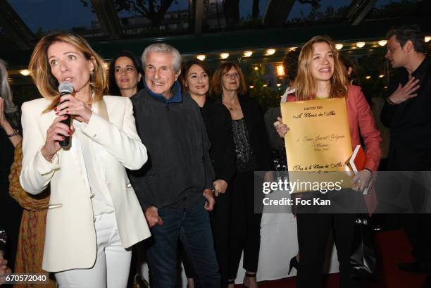 Cafe de Flore et de la Closerie des Lilas Awards cofounder Carole Chretiennot, Claude Lelouch, 'La Closerie Des Lilas' 2017 awarded writer Oriane...
