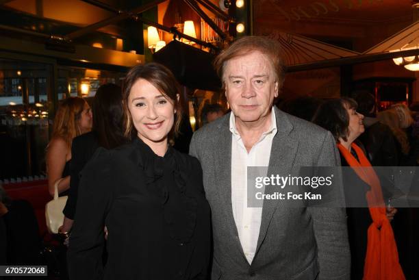 Daniel Lauclair and Daniela Lumbroso attend 'La Closerie Des Lilas' Literary Awards 2016 At La Closerie Des Lilas on April 19, 2017 in Paris, France.