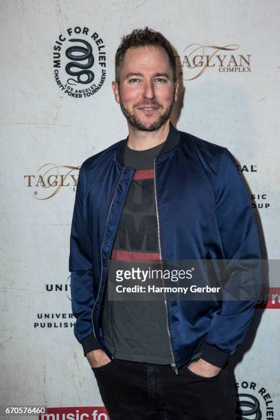 Ted Stryker arrives to Linkin Park's Music For Relief - Charity Poker Tournament at Taglyan Cultural Complex on April 19, 2017 in Hollywood,...