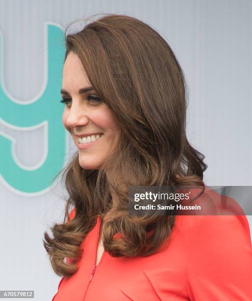 Catherine, Duchess of Cambridge and Prince Harry attends the official opening of The Global Academy in support of Heads Together at The Global...