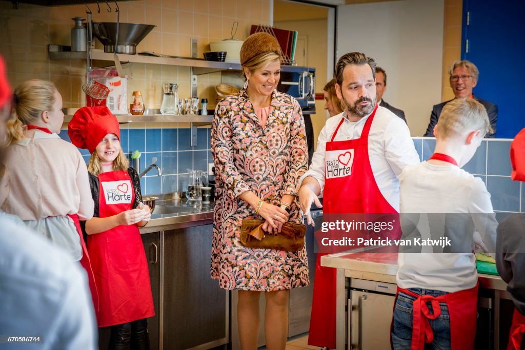 Queen Maxima Of the Netherlands Opens A Restaurant in Lelystad