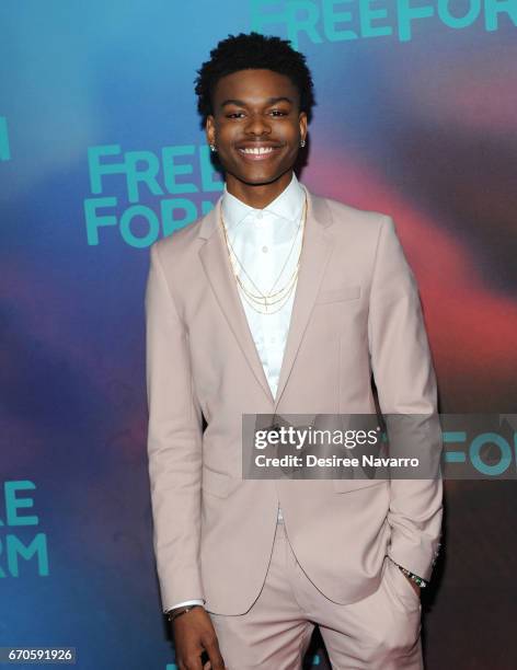 Actor Aubrey Joseph attends Freeform 2017 Upfront at Hudson Mercantile on April 19, 2017 in New York City.