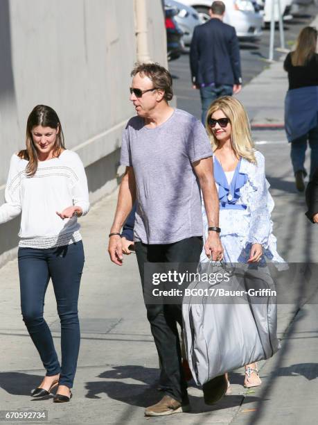 Kevin Nealon and Susan Yeagley are seen at 'Jimmy Kimmel Live' Show on April 19, 2017 in Los Angeles, California.