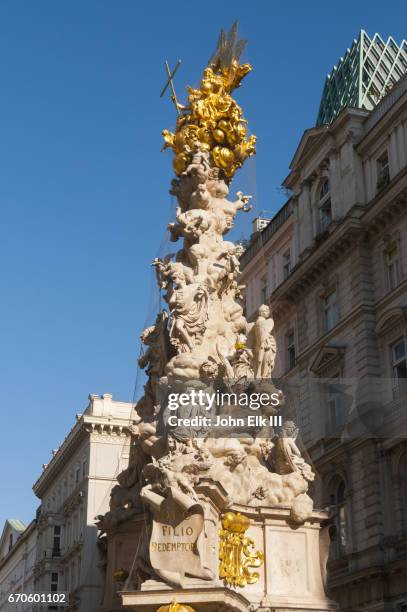 plague column in vienna - pestsäule vienna stock pictures, royalty-free photos & images