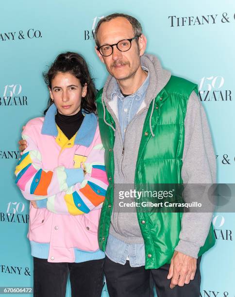Alex Bolotow and photographer Terry Richardson attend Harper's BAZAAR 150th Anniversary Event presented with Tiffany & Co at The Rainbow Room on...
