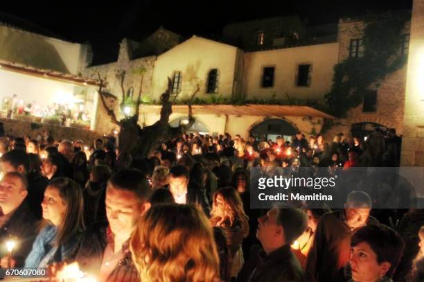 greek orthodox easter vigil - easter sunday stock pictures, royalty-free photos & images