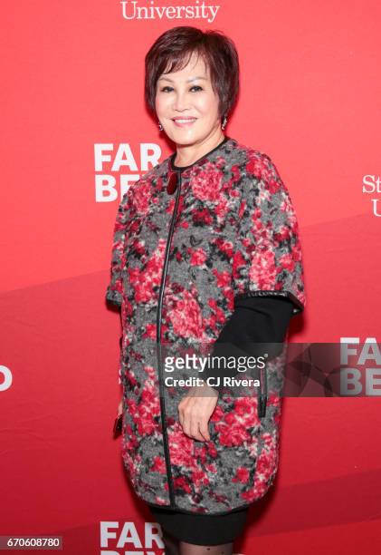 Yue-Sai Kan attends the 2017 Stars of Stony Brook Gala at Pier Sixty at Chelsea Piers on April 19, 2017 in New York City.