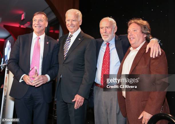 Samuel L. Stanley, Joe Biden, James Simons, and Richard Gelfond attend the 2017 Stars of Stony Brook Gala at Pier Sixty at Chelsea Piers on April 19,...